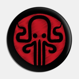 red kraken logo Pin