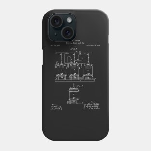 Beer Patent - Brewing Beer Art - Black Chalkboard Phone Case