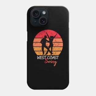 west coast swing wcs sunset design Phone Case