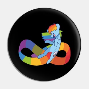 rainbow (dash) infinity sign Pin