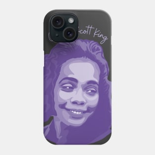 Coretta Scott King Portrait and Quote Phone Case