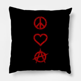 Peace. Love. Anarchy. Pillow