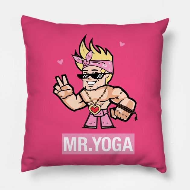 Mr. Yoga - Spiritual Gangsta Pillow by MrYoga