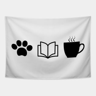 Dogs, Books and Coffee Cute Gift 2020 Tapestry