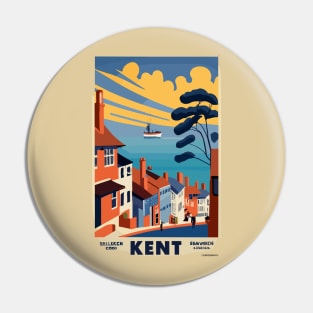 A Vintage Travel Art of Kent - England Pin