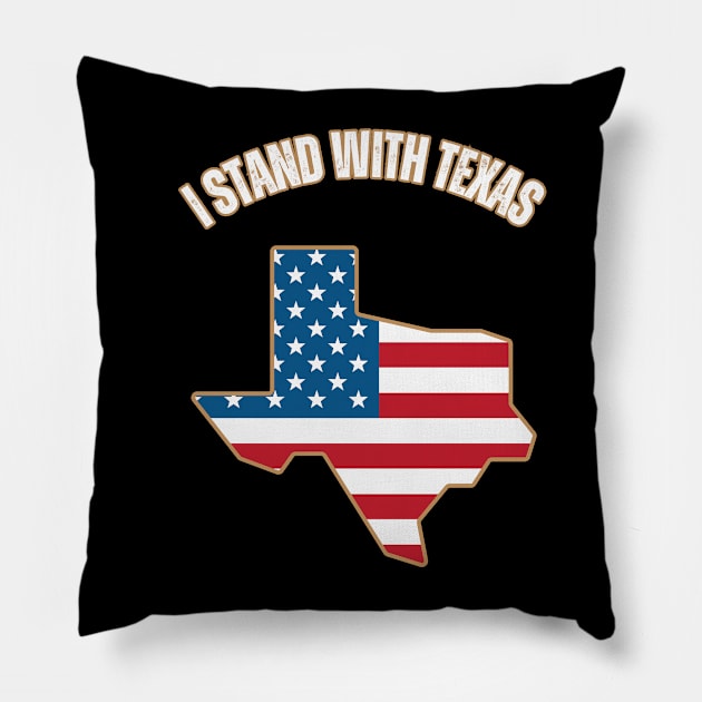 I stand with Texas Pillow by la chataigne qui vole ⭐⭐⭐⭐⭐