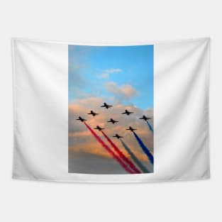 Red Arrows Display Team In Formation Tapestry