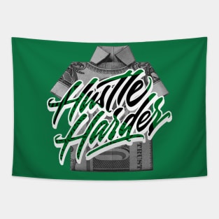 Hustle Harder Pine Green Tapestry