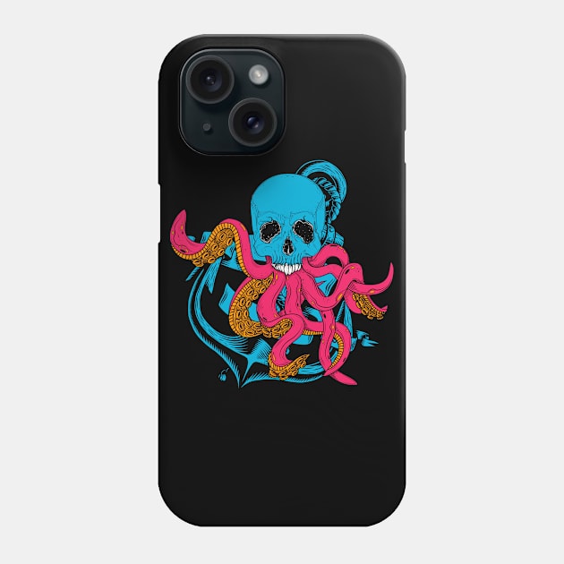 Skull Octopus Pirate Phone Case by JeffDesign