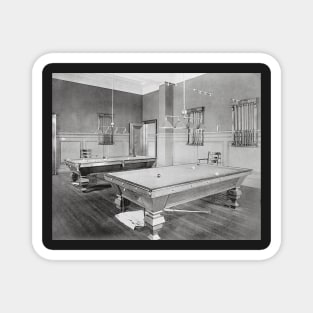 Billiards Room, 1901. Vintage Photo Magnet