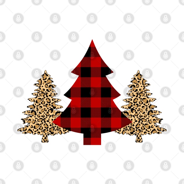 LEOPARD AND PLAID CHRISTMAS TREE by ZhacoyDesignz