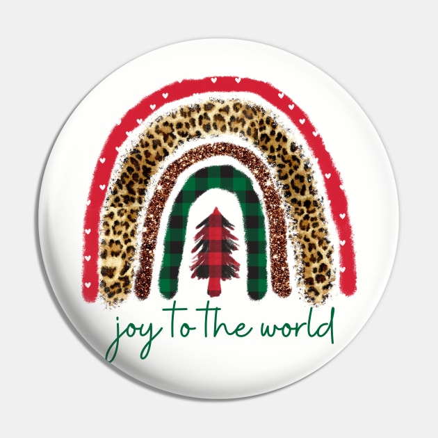 Joy to the world green Pin by West 5th Studio