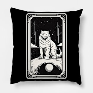 Lion Tarot Card Astrology Occult Mystical Pillow