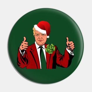 santa claus donald trump ugly christmas Pin