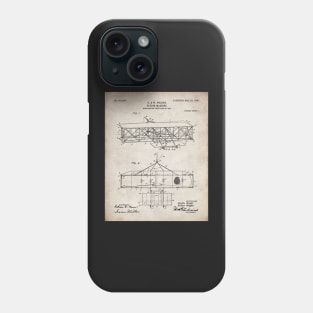 Wright Brothers Airplane Patent - Aviation History Art - Antique Phone Case