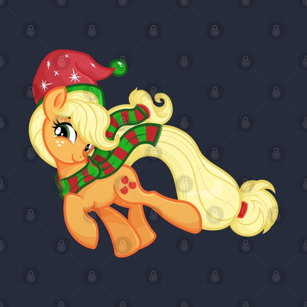 My Little Pony Christmas Applejack by SketchedCrow