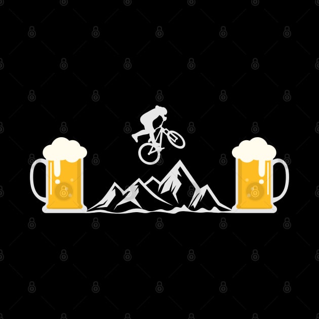 Mountain bike beer mountains beer mug cyclist by Onceer