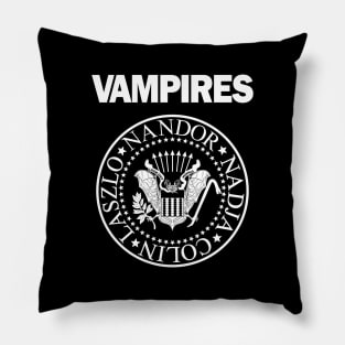 Shadows Band Vampire Bat Retro 80's Punk Band Logo Parody Pillow