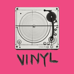 Vinyl Vibes: Turntable - Black & White VINYL T-Shirt