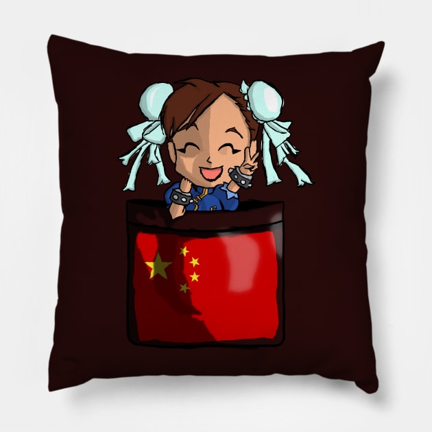 Street Fighter Pocket Pals - #3 Chun Li Pillow by vpdesign