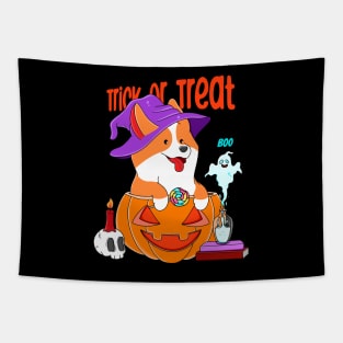 Corgi Halloween Tapestry