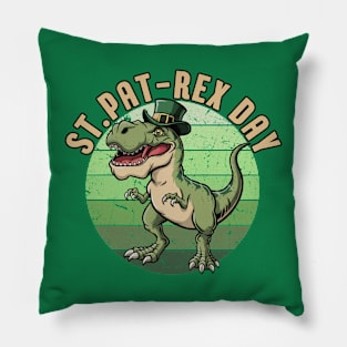 T rex Dinosaur St Pat-Rex Day Funny St Patricks Day Pillow