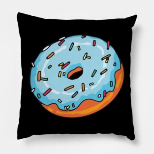 Blue Glazed Donut Pillow