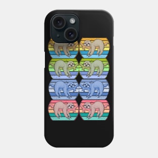 Colourful Sloths Phone Case