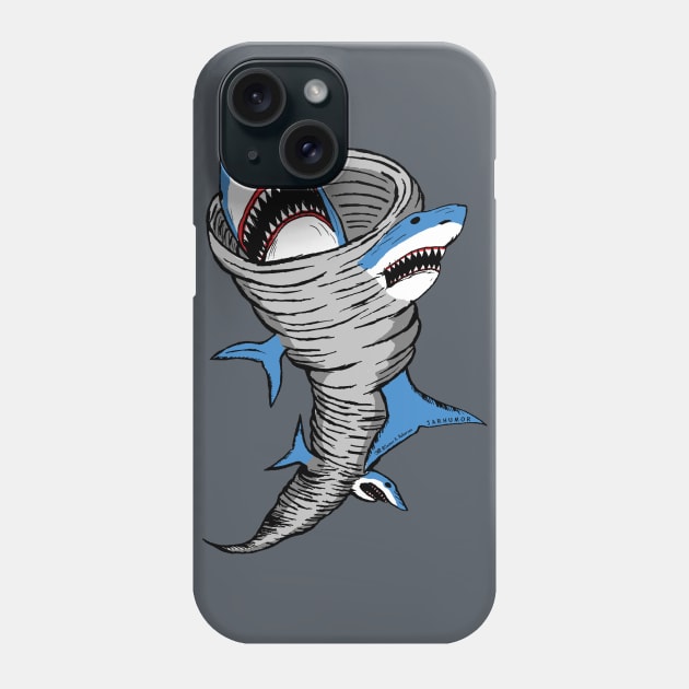 Shark Tornado Phone Case by jarhumor