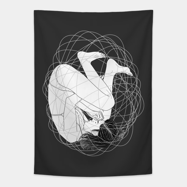 Cocoon BW Tapestry by freshinkstain