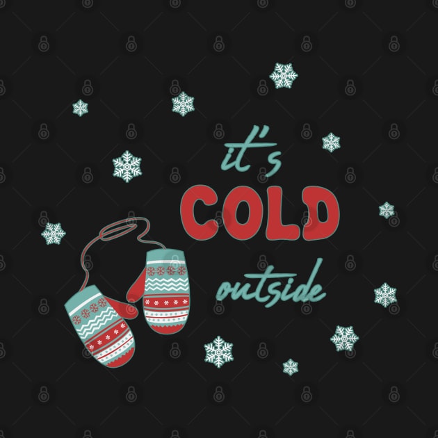 Its cold outside Cute Christmas Gloves Tis The Season To Be Jolly by BoogieCreates