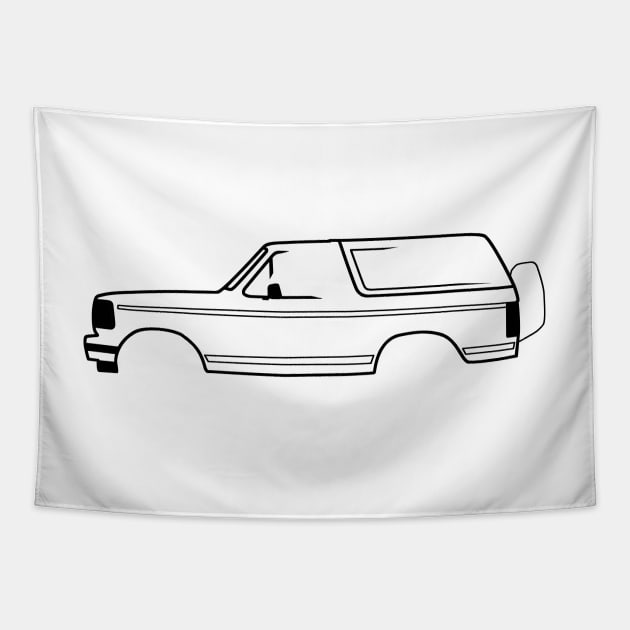 1992-1996 Bronco Black No Logo Tapestry by The OBS Apparel