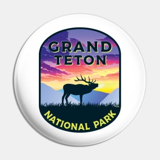 Grand Teton National Park Wyoming Vintage Travel Luggage Laptop Pin