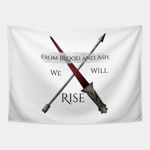 From Blood and Ash, We Will Rise with Arrow Tapestry by SSSHAKED