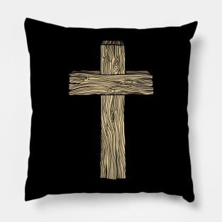 Wooden cross Pillow