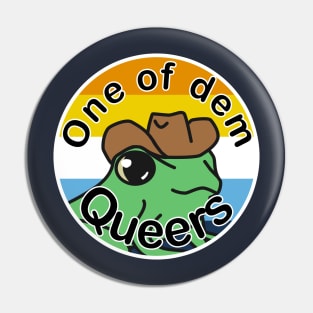 Pride Frog with a cowboy hat- Aroace Pin