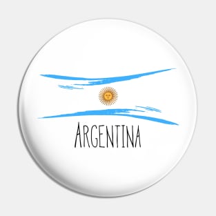 Argentina Flag Jersey Vintage Futbol Soccer Remera Argentina Pin