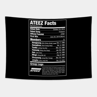 ATEEZ Kpop Nutritional Facts 2 Tapestry