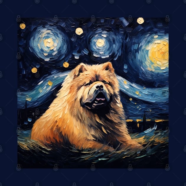 Chow Chow Painted by Vincent Van Goh by NatashaCuteShop