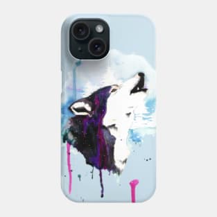 Paint Spatter Galaxy Wolf Phone Case