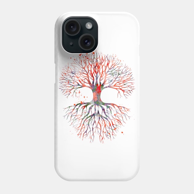 Tree of life watercolor painting 3 Phone Case by Miao Miao Design