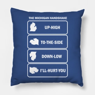 The Michigan Handshake Pillow