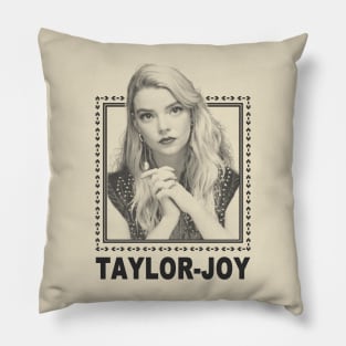 Anya Taylor Joy Vintage Retro Black Style Pillow