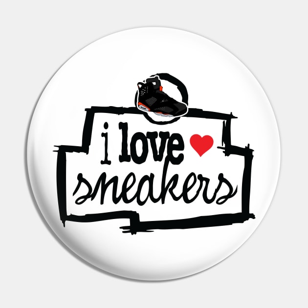 I Love Sneakers J6 Infra Pin by Tee4daily