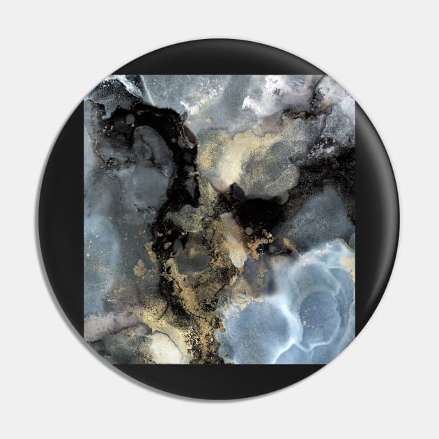 Stormy Sky, grey gold black abstract art, Dark and Moody Clouds Pin by MyAbstractInk