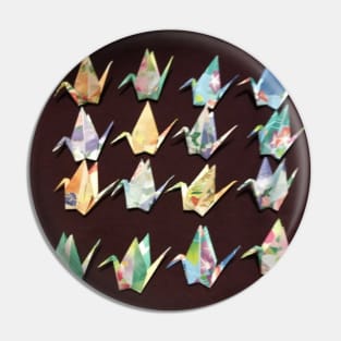 origami cranes floral Pin