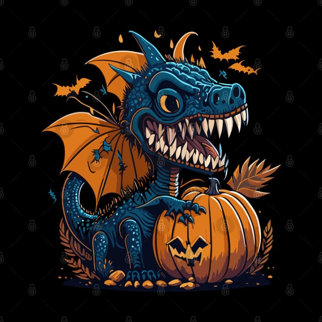 Halloween dinosaur by Roshan