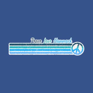 Peace Love Hammock - Blue Retro Stripes T-Shirt