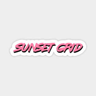 Sunset Grid Classic Logo Magnet