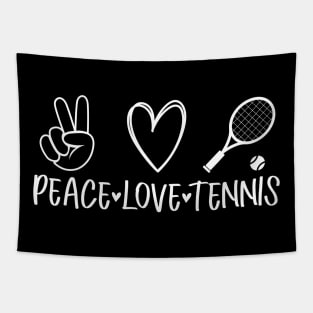 Peace love tennis, tennis lover design Tapestry